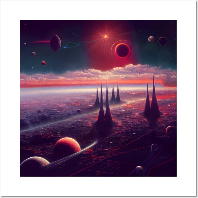 Interplanetary Spaceport Wall Art by Grassroots Green